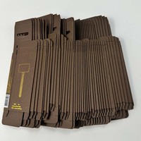 Petit emballage en carton ondulé kraft Vente en gros Boîtes vides de brillant à lèvres noires pour petites entreprises Emballage de boîtes de mascara