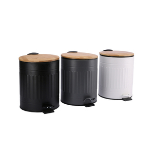 <span class=keywords><strong>Cubo</strong></span> de <span class=keywords><strong>basura</strong></span> redondo de Metal con tapa de bambú y Pedal, contenedor de <span class=keywords><strong>basura</strong></span> con papelera interior extraíble para <span class=keywords><strong>Baño</strong></span> - Product Image 1