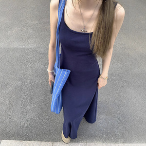 Mori Girl Style Sundress For Women Scoop Neck Tight Waist Long Dress Summer Casual Elegant Shopping Holiday Wear - Product Image 3