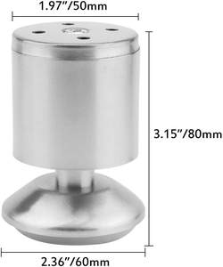 Accessoires de pieds intérieurs Meubles de canapé Pieds en aluminium en acier <span class=keywords><strong>chromé</strong></span> faciles à utiliser Appartements Bureaux à domicile Fermes Tables Chaises - Product Image 4