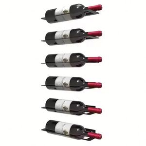 Floating Wine Glass <b>Shelf</b> Wall Mounted Metal <b>Wire</b> Hanging Wine Bottle Storage Holder Display <b>Shelf</b> Rack for Restaurant - Product Image 2