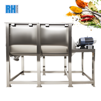 Mélangeur horizontal sous vide pour poudres, mélangeur-broyeur à alimentation automatique, ligne de mélange industrielle pour épices et assaisonnements en poudre