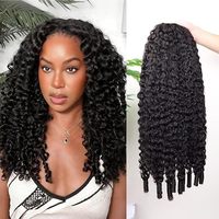Extensions de cheveux humains vierges vietnamiens, couleur naturelle, sans nœuds, pré-séparées, invisibles, pré-bouclées, pour crochet