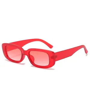 supplier sale square cheap price fashion trendy small frames candy uv400 sun protection vintage new sunglasses for unisex