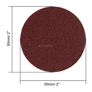 Durável <span class=keywords><strong>2</strong></span> polegadas vermelho óxido de alumínio gancho e laço adesivo lixar disco 40-2000 grão perfeito para parede e móveis lixar - Product Image 2