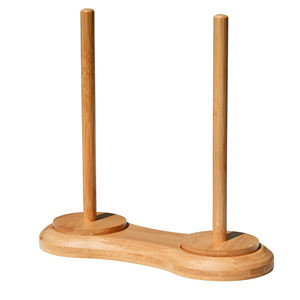Bamboo Wooden <b>Knitting</b> Double Yarn Cone Sample Skein Holder Stand Warp Creel Advanced Metal Twirling Mechanism Lazy Susan Big - Product Image 4