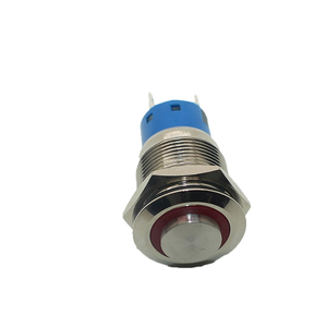 12 mét Brass thép không gỉ kim loại <span class=keywords><strong>push</strong></span> <span class=keywords><strong>button</strong></span> chuyển 1NO biểu tượng điện LED ánh sáng 12V 220V 3A - Product Image 6