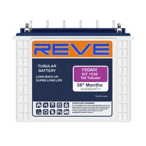 Reve Tubular Battery | Tubular Battery For Solar Heavy Duty Deep Cycle 12V 150AH Maintenance Free With 36 Months Warranty For I