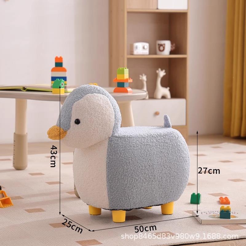 Blue Penguin - Style pied de tabouret (Teddy Fleece)