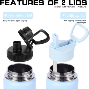 Newest Design Bpa Free Sports Bottle Stainless Steel Insulated 32oz Water Bottle with Anti Dust Straw Lid - Product Image 2