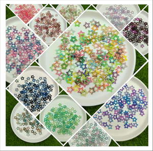 Hot Selling 1000PCS 12MM ABS Star Pearls Slime Beads Flatback Buttons For Handcraft Accessories Scrapbooking Phone Case Decor