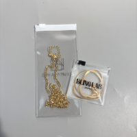 Kantong Penyimpanan Resleting Transparan Mini dari EVA/PE/PVC 8*8cm yang Dapat Digunakan Kembali untuk Anting, Kalung, Gelang