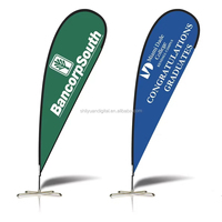 Publicité personnalisée de course de sport en plein air 110g polyester impression par transfert thermique bannière de drapeau de plage volante