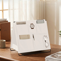 Organisateur de bureau multi-niveaux en tissu, support pliable pour documents, plateau de bureau, trieur de courrier en polyester personnalisé