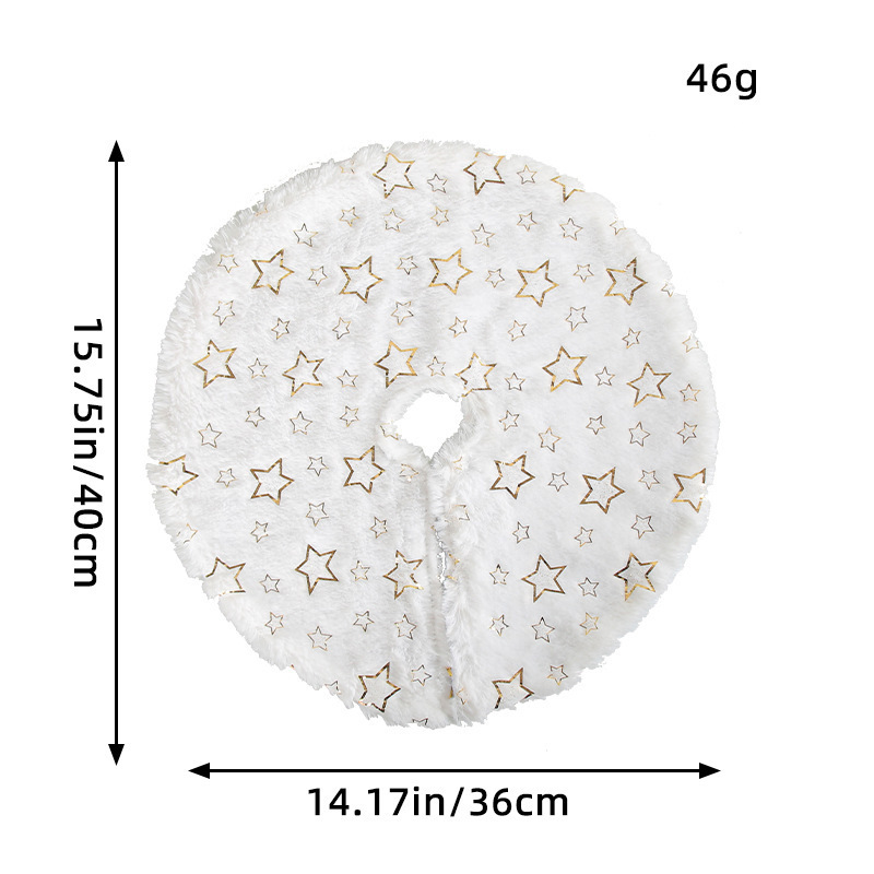 N2-24 Mini Gold Five Star Tree Skirt