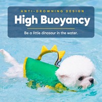 Gilet de sauvetage pour chat en polyester, grande flottabilité, imperméable, écologique, mignon, uni, personnalisé, pour l'été