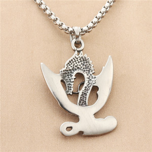 Collier pendentif dragon en acier inoxydable pour homme, animal volant mythologique, style rétro, bijou cadeau 19097 - Product Image 2