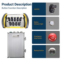 Mando hidráulico , válvula direccional de 4 palancas, kits de control remoto inteligente de radio de grúa de camión