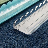 Support de Mahjong en Acrylique de 20 Pouces avec Fixation Magnétique, Règle Transparente Ondulée Style Américain