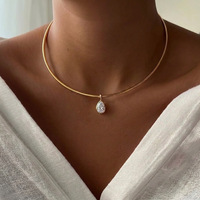 Collier ras du cou multicouche en acier inoxydable plaqué or 18 carats, chaîne délicate pour femme, accessoire de mode pour le quotidien