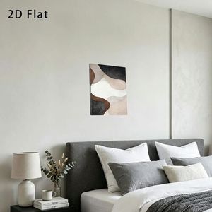 Modern Geometric Floral <b>Canvas</b> Art Panel <b>Abstract</b> Wall Hanging Picture Decor Multi-Size Living Room Bedroom Office Anniversary - Product Image 4
