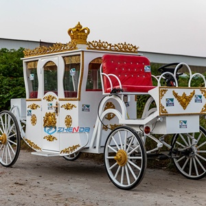 Carruaje de Caballos Eléctrico de Lujo para Bodas, Estilo Princesa Cenicienta, de Cuatro Ruedas, Capacidad para 6 Personas, Personalizable, Suministro de Fábrica - Product Image 4