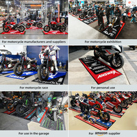 Tapete Personalizado para Motocicletas con Logotipo, Tapete de Exhibición para Motocicletas de Marca, Tapete Resistente para Taller para Concesionarios de Motocicletas