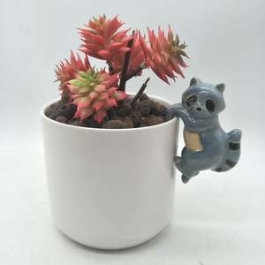 Maceta de Cerámica con Borde Decorativo, Soporte para Macetas, Adorno de <span class=keywords><strong>Koala</strong></span> Colgante, Soporte para Pecera, Terrario, Jardín Moderno - Product Image 4