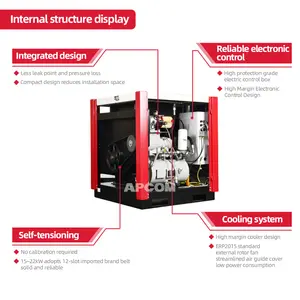 Kompresor udara kompresi 15hp 11 kw 15 hp, kompresor udara kompresi de aire tornillo kompresor industri