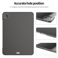 Dernier étui antichoc mince et flexible pour Apple iPad Pro Air 2024 13 pouces 11 pouces Transparent Noir Coque arrière de protection