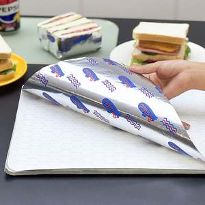 Papel de Aluminio Antigrasa en Forma de Panal, Papel para Envolver Sándwiches, Papel Reciclable para Hamburguesas, para Entrega de Alimentos - Product Image 4