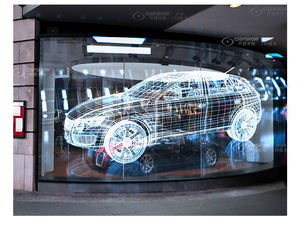 Mur vidéo LED polychrome haute luminosité affichage LED adhésif intérieur LED film transparent écran cristal <span class=keywords><strong>sur</strong></span> <span class=keywords><strong>verre</strong></span> - Product Image 3