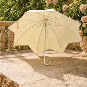 Parapluie personnalisé OEM avec logo, manche long en cuir à pétales de fleurs, bord festonné, protection UV, soleil et pluie, pour femme, cadeau - Product Image 1