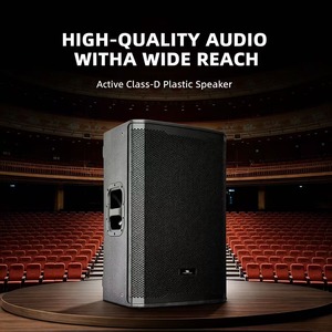 Haut-parleur actif large de 15 pouces en bois noir <span class=keywords><strong>Leon</strong></span> Audio, 2 voies, haute qualité, utilisation universelle multi-scénarios - Product Image 5