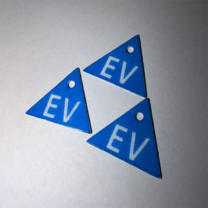 Placa de Aluminio Premium con Advertencia para Vehículos Eléctricos, Película Reflectante 3M EGP de Cuarta Intensidad, Señales de Tráfico Personalizables con <span class=keywords><strong>Número</strong></span> de Vehículo - Product Image 4