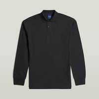 Kaos Polo Lengan Panjang Pria Klasik Esensial Warna Solid Kancing Placket Atasan Kasual Kerja Logo Kustom