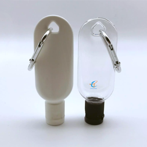 Botella PET de 60ml con Clip de Metal, embalaje con forma de cilindro portátil para desinfectante de manos, champú, crema, tapón de rosca, cuentagotas para viajes - Product Image 2