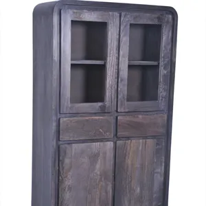Traditional Classics Nordic Style Grey wood Five drawers Cabinet Modern Solid Wood Living Room Storage Cabinet