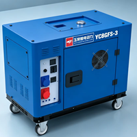 Générateur diesel silencieux portable 8KW pour la maison, démarrage électrique 9KW max, groupe électrogène diesel avec AVR, grand réservoir 25L, 230V 400V 50Hz
