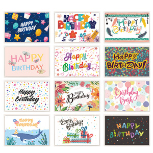 Cartes de vœux personnalisées en gros pour anniversaires, remerciements, meilleurs vœux, écologiques, rectangulaires, 12 pièces/ensemble - Product Image 5