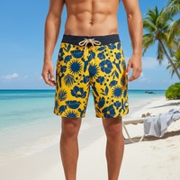 Shorts de bain personnalisés en tissu recyclé Spandex/Polyester à motif Paisley, de haute qualité, imperméables, légers, à séchage rapide et élastiques