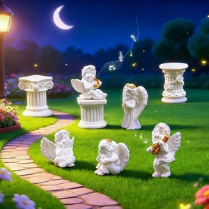 Nouvelle figurine d'ange en résine <span class=keywords><strong>de</strong></span> style européen créatif, accessoires décoratifs DIY pour <span class=keywords><strong>jardin</strong></span>, transfrontalier - Product Image 2