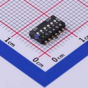 DHN-06-V DIP Switch SMD-12P,4.5x8.9mm Switch ( Number of Switch Sections: 6 )( Lead Spacing: 1.27mm ) - Product Image 1