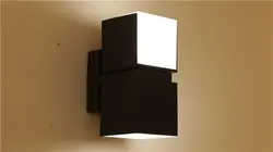 Lámpara de pared de doble cabezal <span class=keywords><strong>para</strong></span> <span class=keywords><strong>exteriores</strong></span>, luz de paso de latón, de aluminio, <span class=keywords><strong>para</strong></span> <span class=keywords><strong>fachadas</strong></span> - Product Image 2