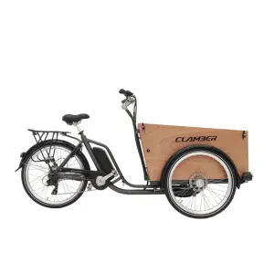 Triciclo de carga delantera para bicicleta eléctrica, tres ruedas