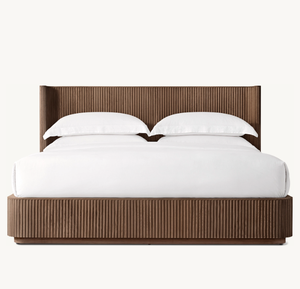Luxury Home Furniture Bed <b>Frame</b> Wooden Beds Bedroom <b>Oak</b> GRE-V24003BD Bedroom Furniture GRE-V24003BD - Product Image 3