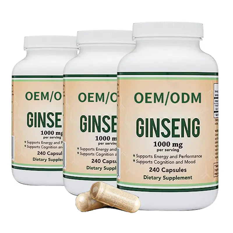 Energy Supplement Private Label 100% Ginseng Capsules Red Kgc Korean Kianpi Pil 60 Capsules II Herbal Supplements