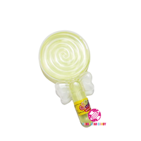 Emballage de bonbons personnalisé halal saveur de fruit doux coton confiserie coloré en forme de rouleau sucette torsadé guimauve