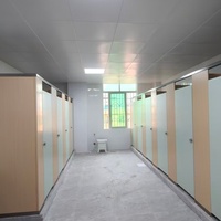 Système de cloisons de toilettes en panneaux phénoliques HPL couleur personnalisée, étanche, pour douche et toilettes, idéal pour projets commerciaux