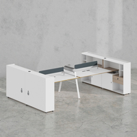 Espacios de Trabajo Compartidos, Mesa de Oficina, Estación de Trabajo Modular para 4 a 6 Personas, Escritorio Abierto para Personal, Muebles de Oficina